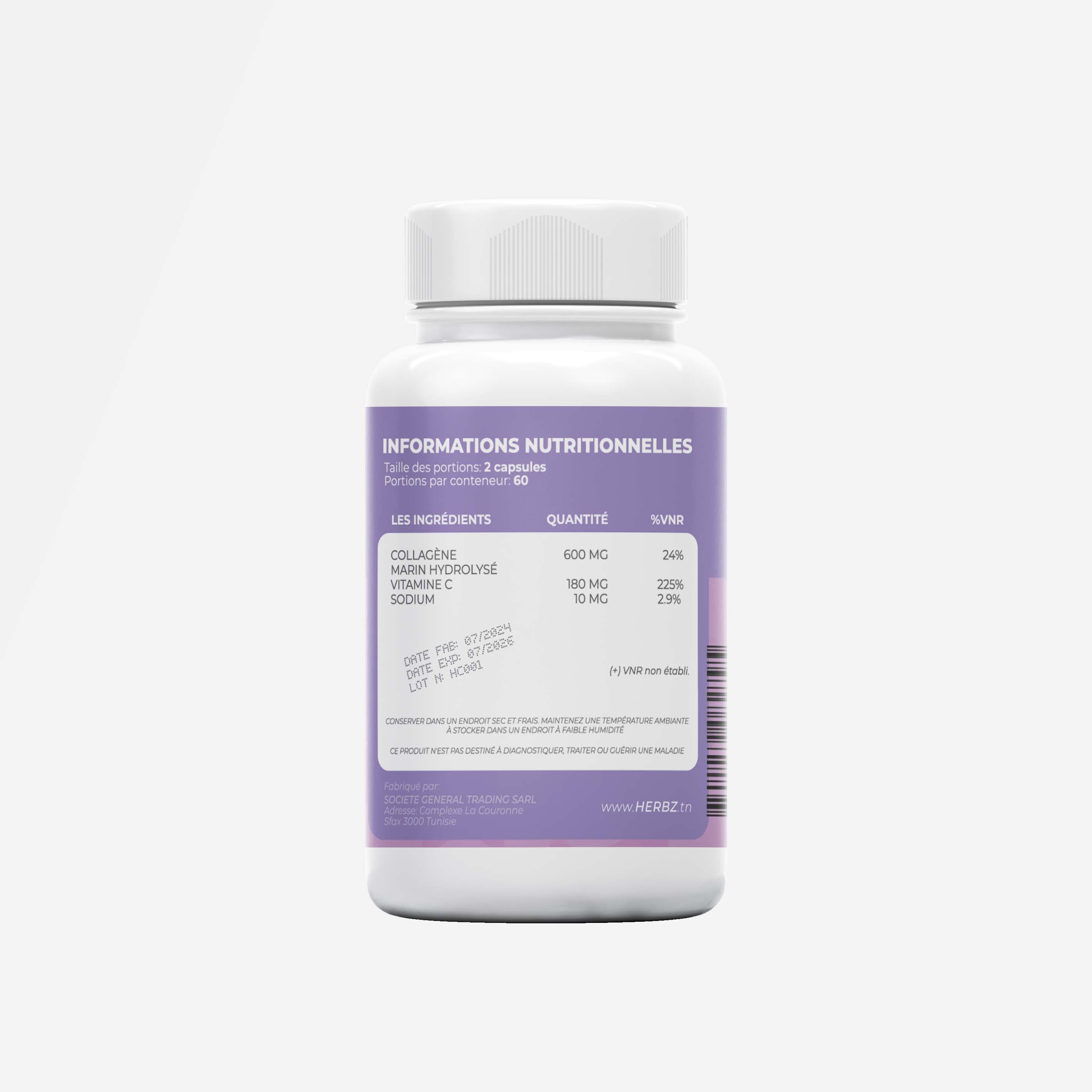 كبسولات الكولاجين البحري (60 كبسولة) COLLAGEN-HZC001