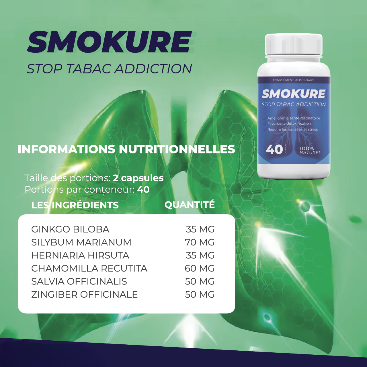 SMOKURE Stop Tabac Addiction